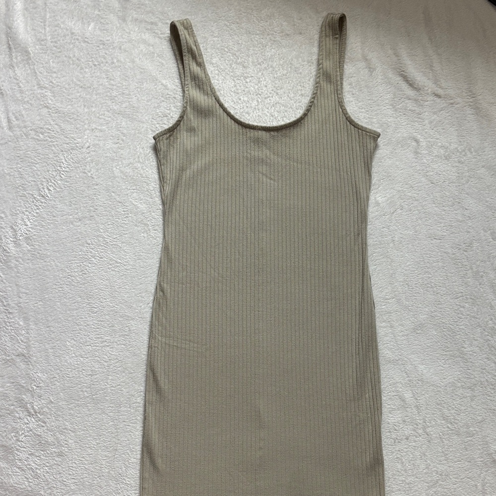 Forever 21 Ribbed Beige Mini Dress